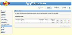 FritzBox SmartHome Geräte